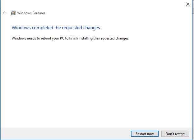 apply changes to complete the IIS